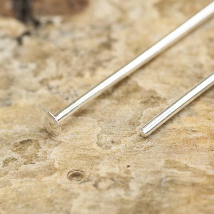 Hattnål 25x0,7 mm, Silverfärg (50st)