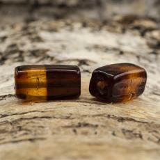 Glaspärla Rätblock 9x19 mm, Choklad (5st)