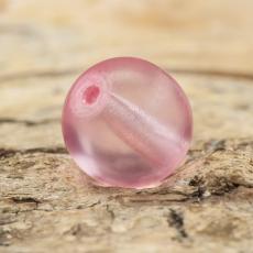 Frostad glaspärla 8 mm, Mörkrosa (20st)