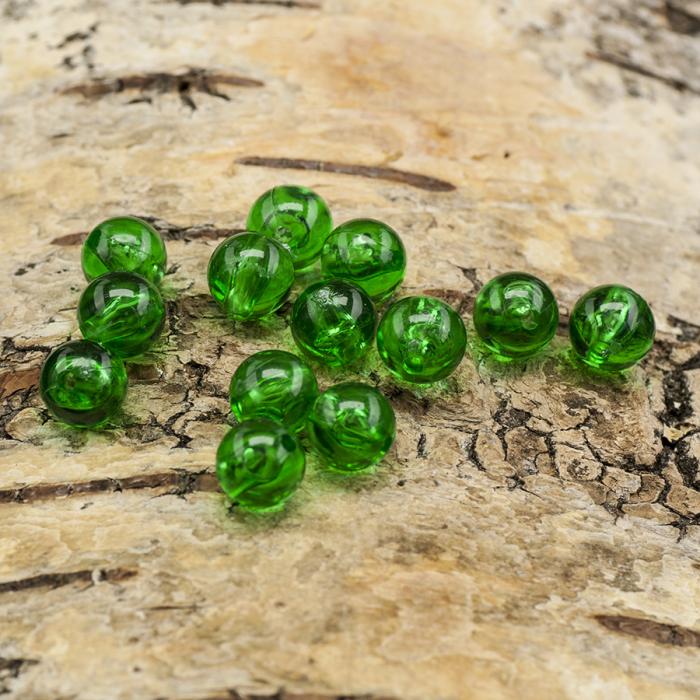 Akrylpärla transparent 8 mm, Grön (30st)