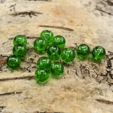 Akrylpärla transparent 8 mm, Grön (30st)