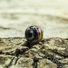 Glasp&auml;rla streckm&ouml;nster 4 mm, Svart (50st)