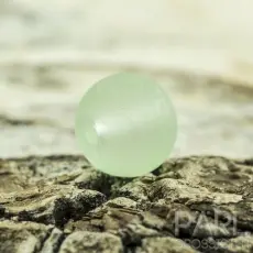 Frostad glaspärla 6 mm, Ljusgrön (40st)