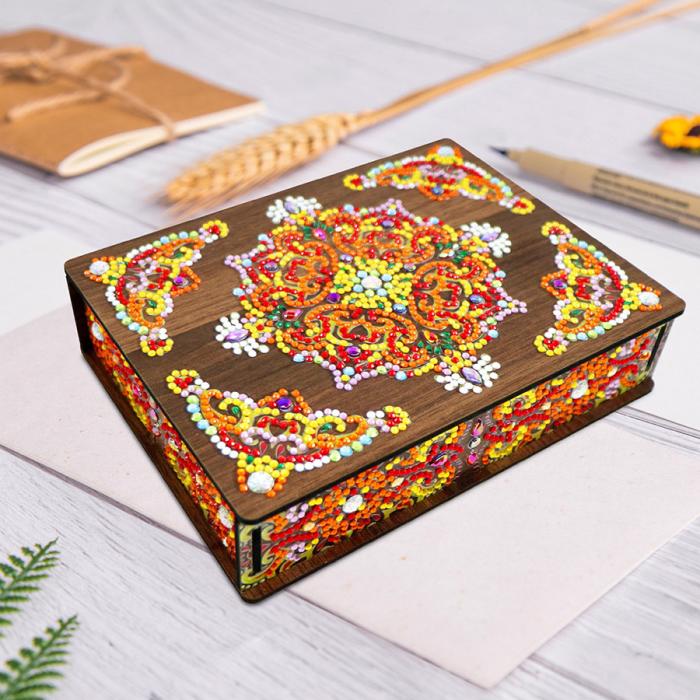 Diamond Painting Smyckeskrin 20 x 15 cm, Eld