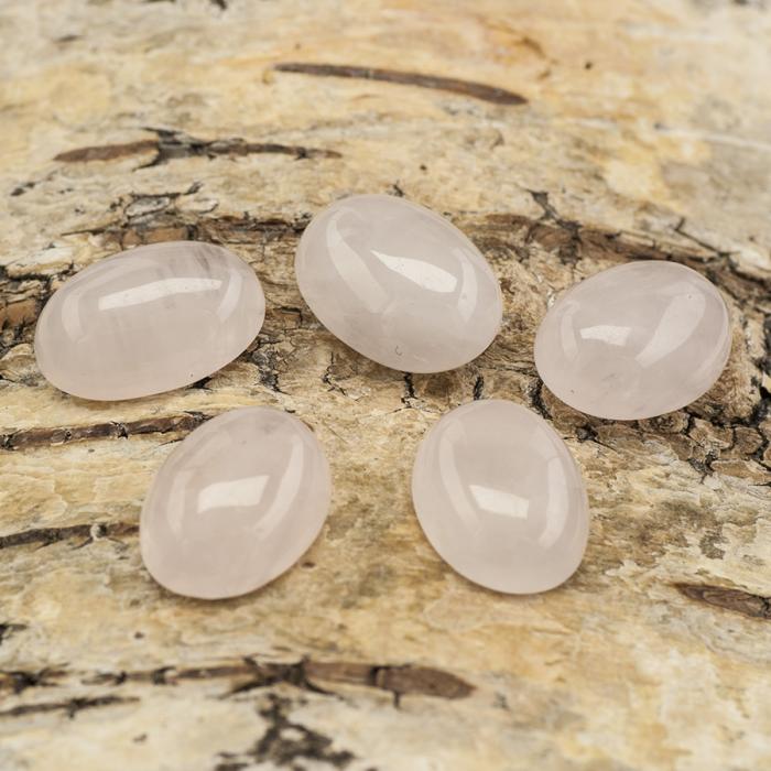 Cabochon Rosenkvarts 13x18 mm, Rosa (st)