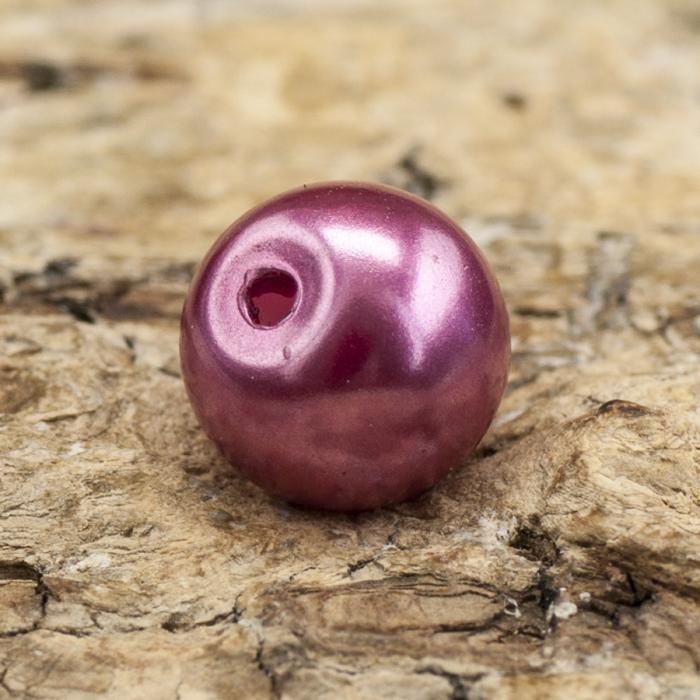 Vaxad glaspärla Eko 6 mm, Rödviolett (30st)
