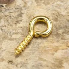 Pärl-/Berlockhållare med stift 5x10 mm, Guldfärg (20st)