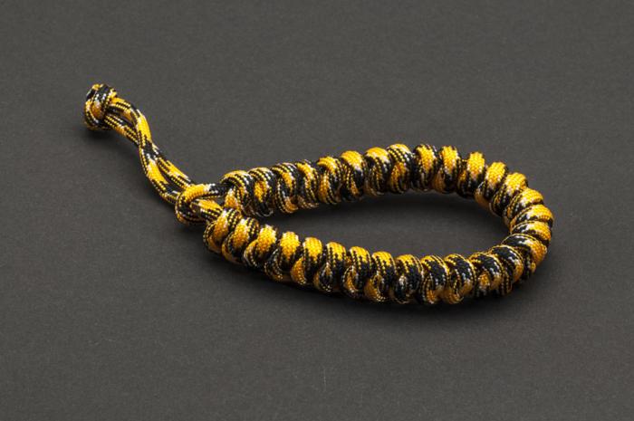 Paracord 550, Black Orange Camo (meter)