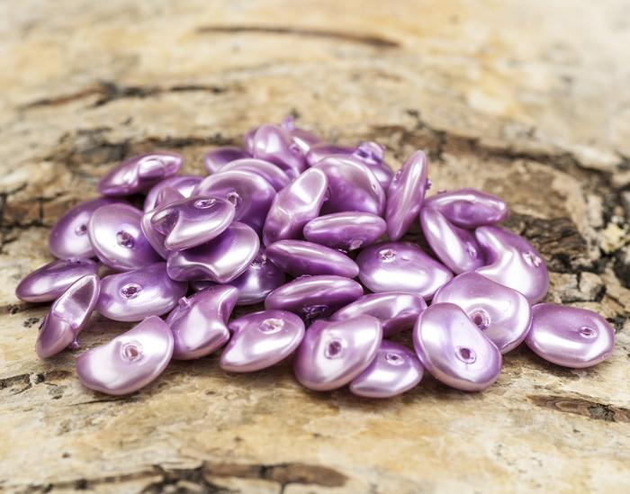 Glaspärla chip 7-8 mm, Lila (10g)