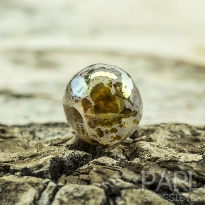 Skimrande glaspärla 6 mm, Grå/Lila AB (30st)