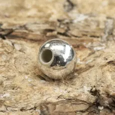 Rund akrylpärla 4 mm, Silverfärg (100st)
