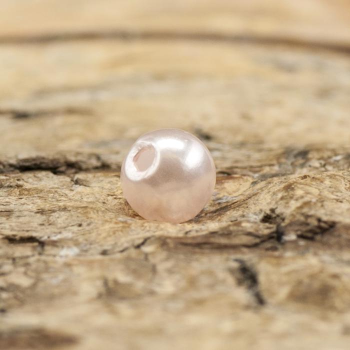 Rund akrylpärla 4 mm, Ljusrosa (3g)