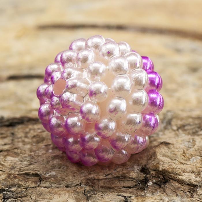 Bubbelpärla 12 mm, Magenta (5st)