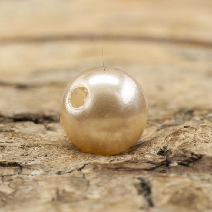 Rund akrylpärla 6 mm, Champagne (50st)