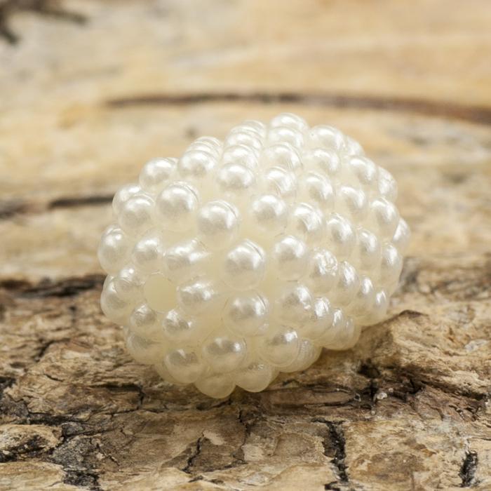 Bubbelpärla 10,5x15 mm, Äggskal (5st)
