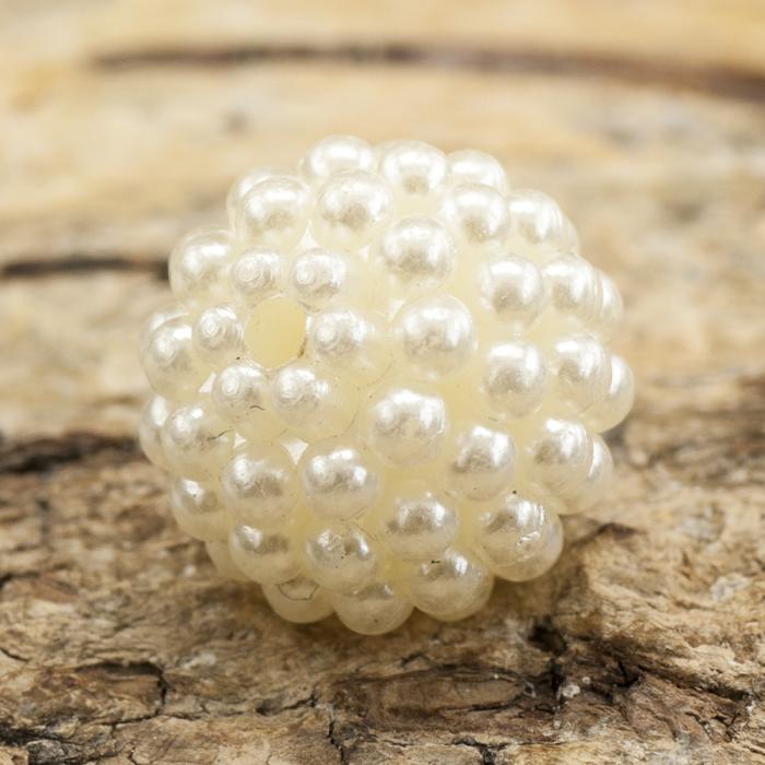 Bubbelpärla 12 mm, Äggskal (5st)
