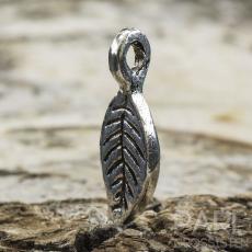 Berlock Löv 15x5 mm, Antiksilver (15st)