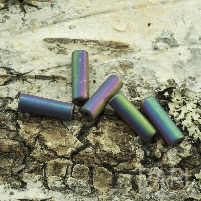Stav Hematit 13x4 mm, Regnbåge (5st)