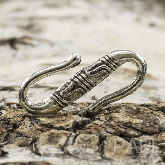 Lås S-krok 8x22 mm, Antiksilver (4st)
