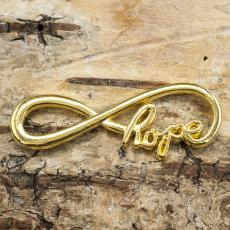 Connector Infinity "Hope" 39x15 mm, Guldfärg (st)