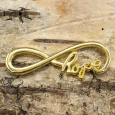 Connector Infinity "Hope" 39x15 mm, Guldfärg (st)