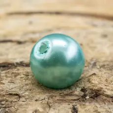 Vaxad glaspärla 8 mm, Turkos (20st)