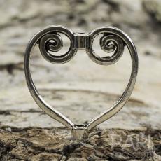 Pärlram Hjärta 20 mm,Thai Sterling Silverpläterad (st)