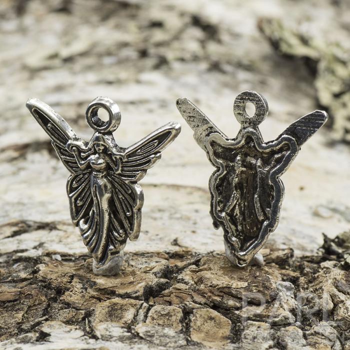 Berlock Ängel 20x19 mm, Antiksilver (10st)