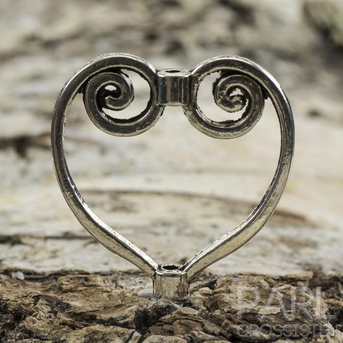 Pärlram Hjärta 20 mm,Thai Sterling Silverpläterad (st)