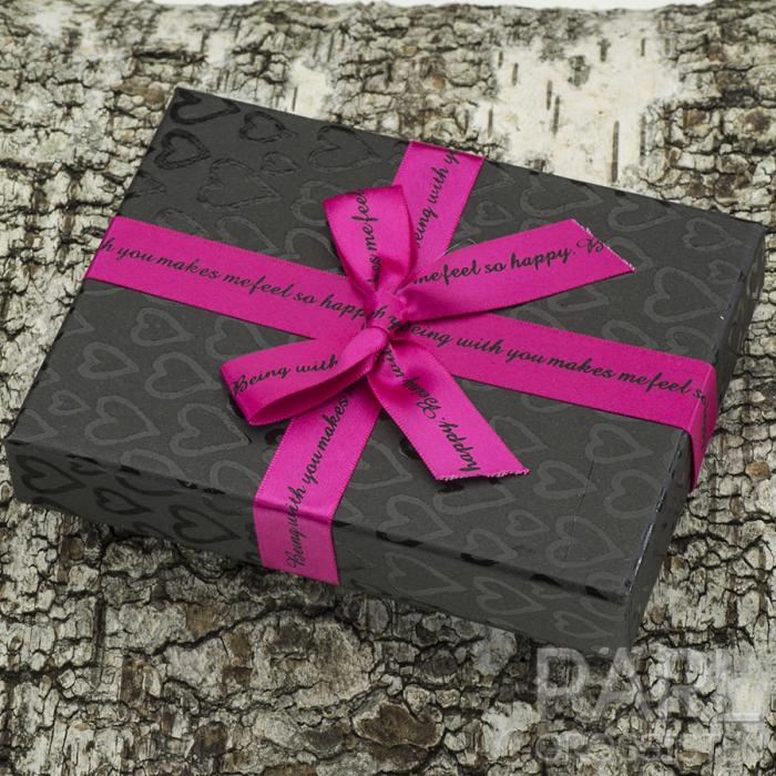 Presentask 11x15 cm, Svart/Cerise (st)