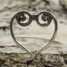 Pärlram Hjärta 20 mm,Thai Sterling Silverpläterad (st)