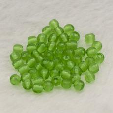 Glasp&auml;rla rund 4 mm, Gr&ouml;n (60st)