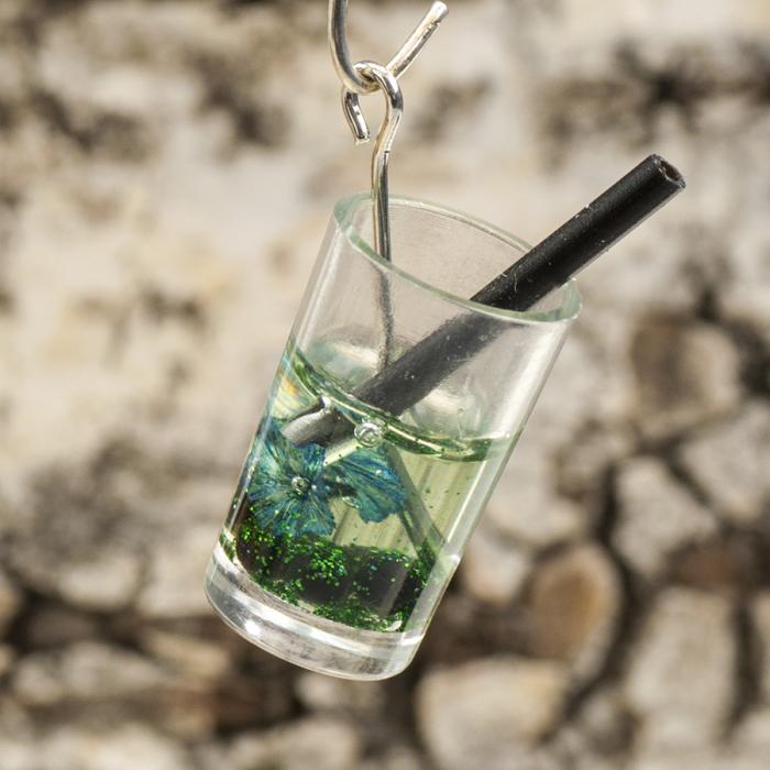 Berlock Drink 11x25 mm, Grön (st)