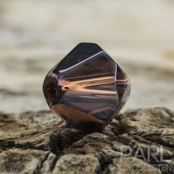 Glaspärla bicone 8 mm, Ljung (10st)