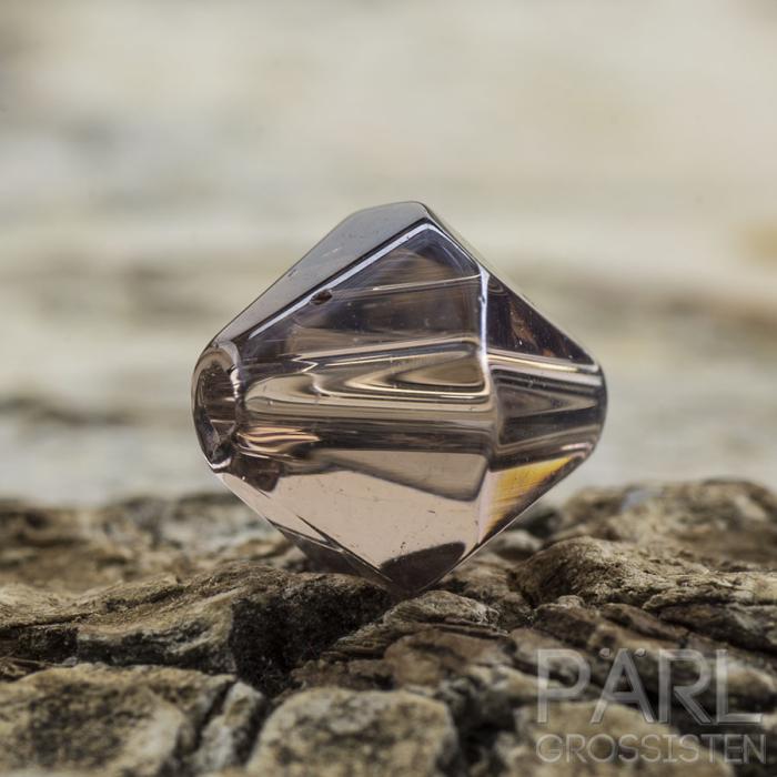 Glaspärla bicone 8 mm, Lila (10st)