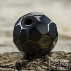 Glaspärla facetterad kula 10 mm, Svart AB (10st)