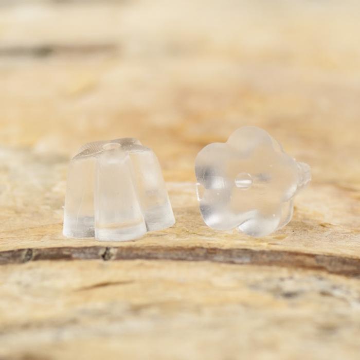 Örstopp blomma plast, Klar (20st)