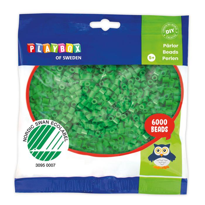Rörpärlor midi 5 mm, Grön (6000 st)