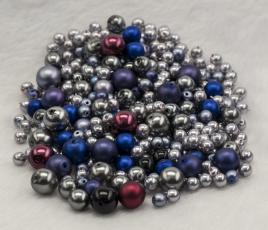 Vaxad glasp&auml;rla 4-8 mm, Natt (50g)