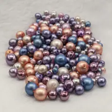 Vaxad glasp&auml;rla 4-12 mm, Pastellmix (50g)