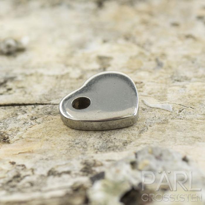 Tag Hjärta i Rostfritt stål 5x6 mm (5st)