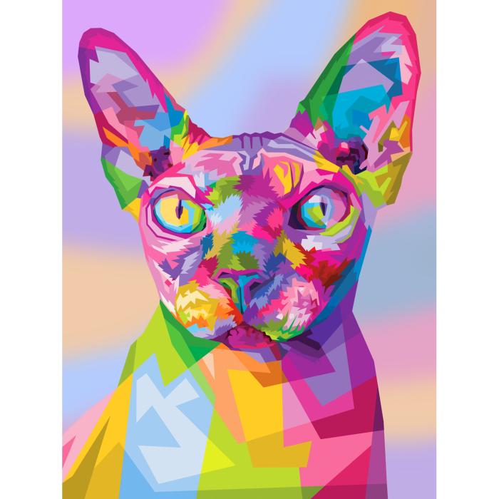 Diamond Painting Canvas 30 x 40 cm, Nakenkatt