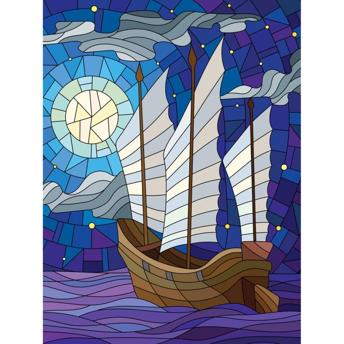 Diamond Painting Canvas 30 x 40 cm, Skepp