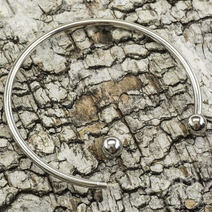 Stel armring 64 mm, Platinafärg (st)