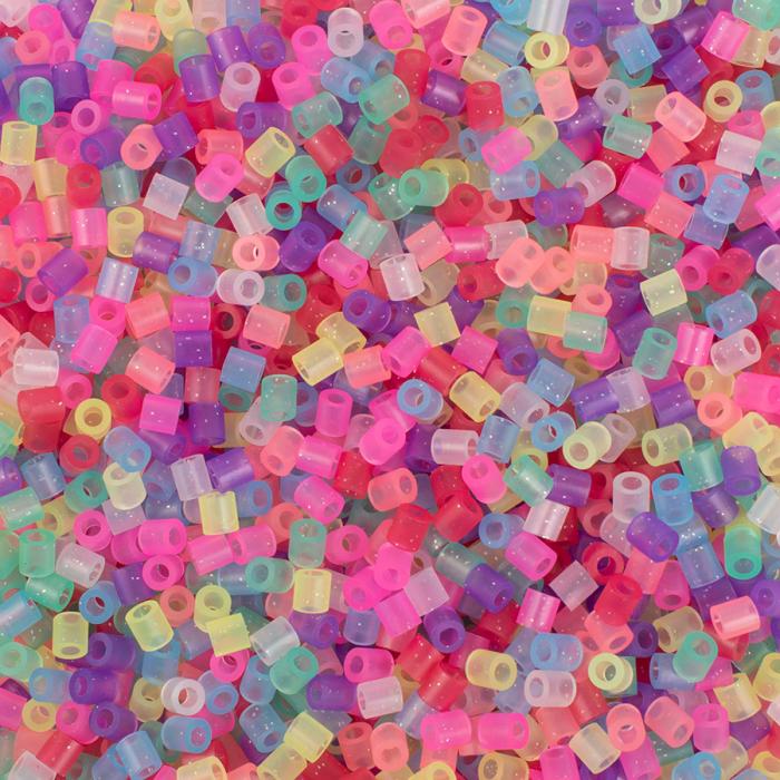 Rörpärlor midi 5 mm, Glittermix (5000 st)