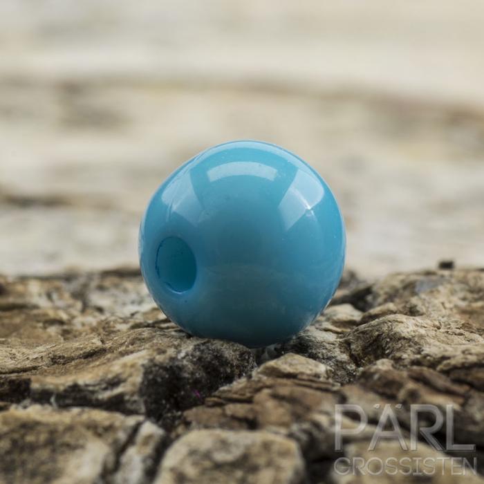 Rund akrylpärla 6 mm, Blå (50st)