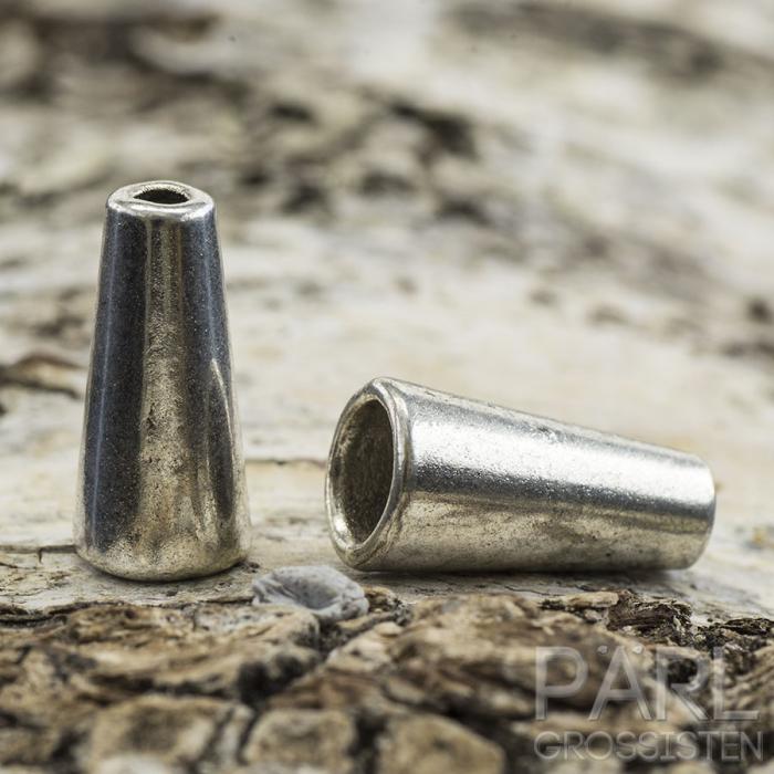 Pärlhållare Kone 8x15 mm, Antiksilver (5st)
