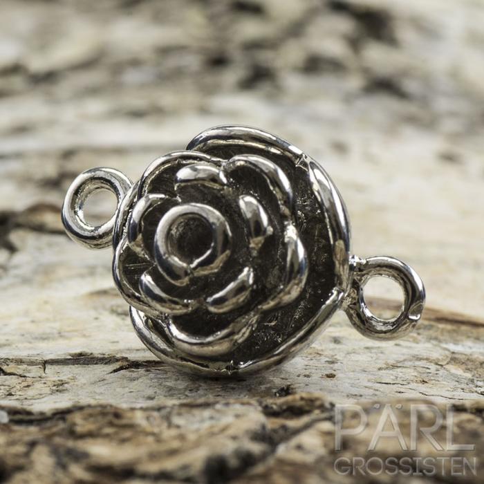 Magnetlås Blomma 20x13 mm, Platinafärg (st)