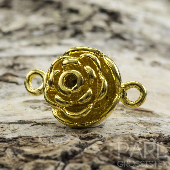 Magnetlås Blomma 20x13 mm, Guldfärg (st)