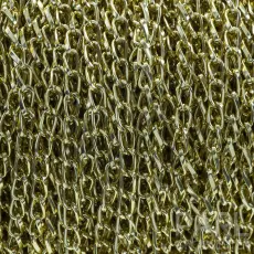 Smyckekedja aluminium 9x5 mm, Guldfärg (meter)
